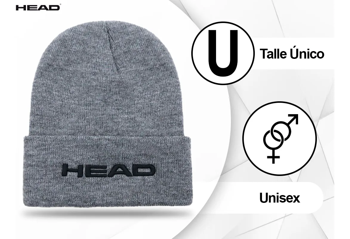 Gorro Head Negro - Gris 12455 preview