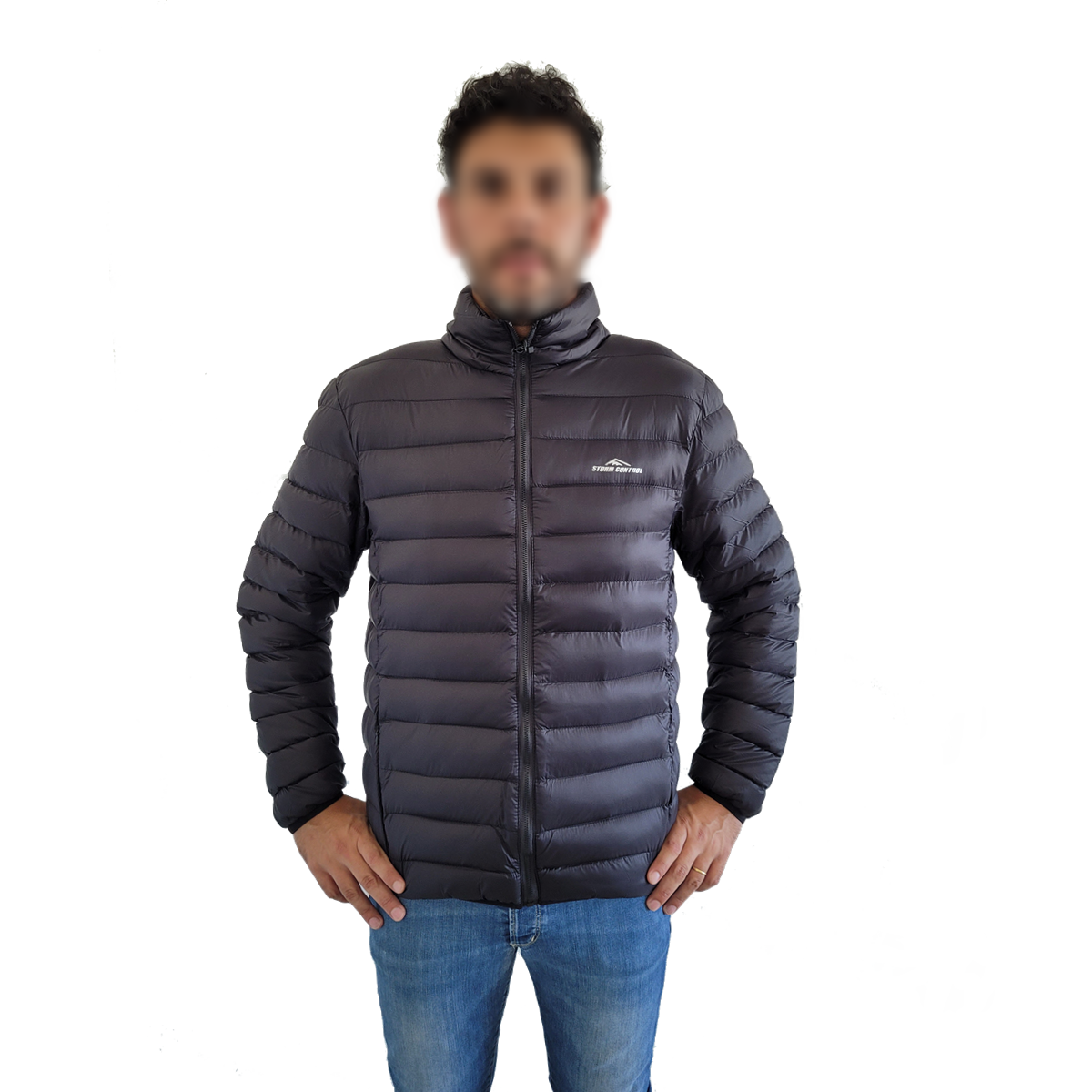 Campera Uniqlo Hombre sin Capucha Negro
