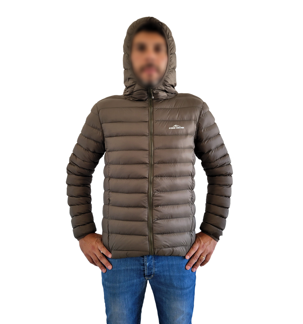 Campera Uniqlo Hombre con Capucha Verde Militar