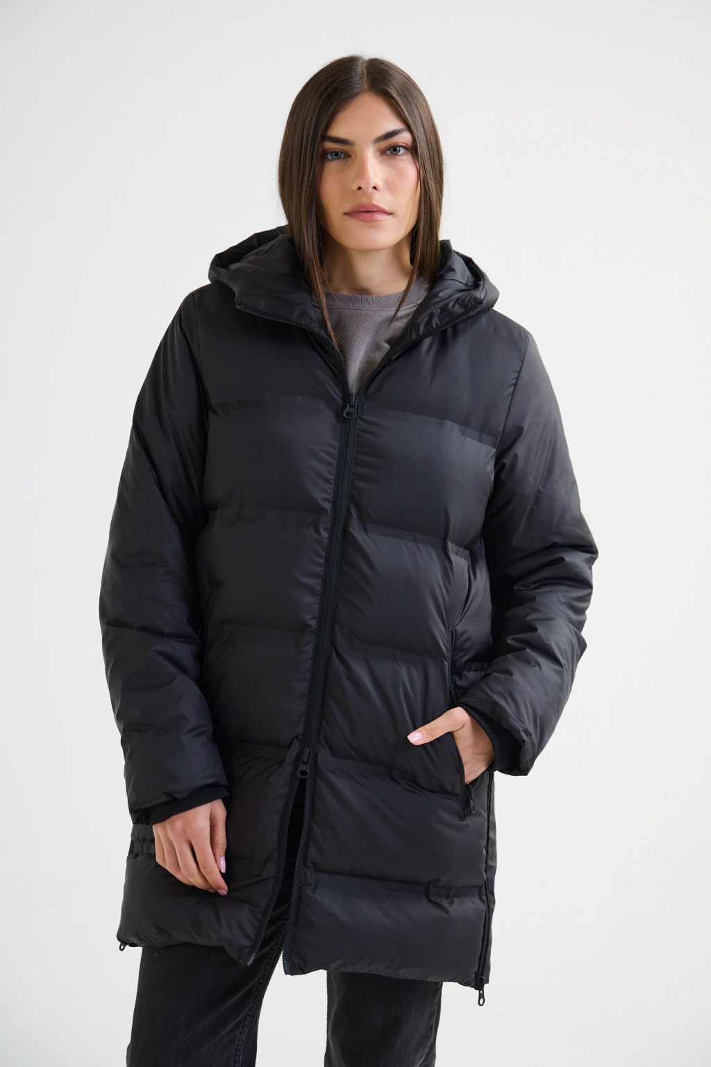 Campera  Dama Larga con  Capucha  Artículo CL223715