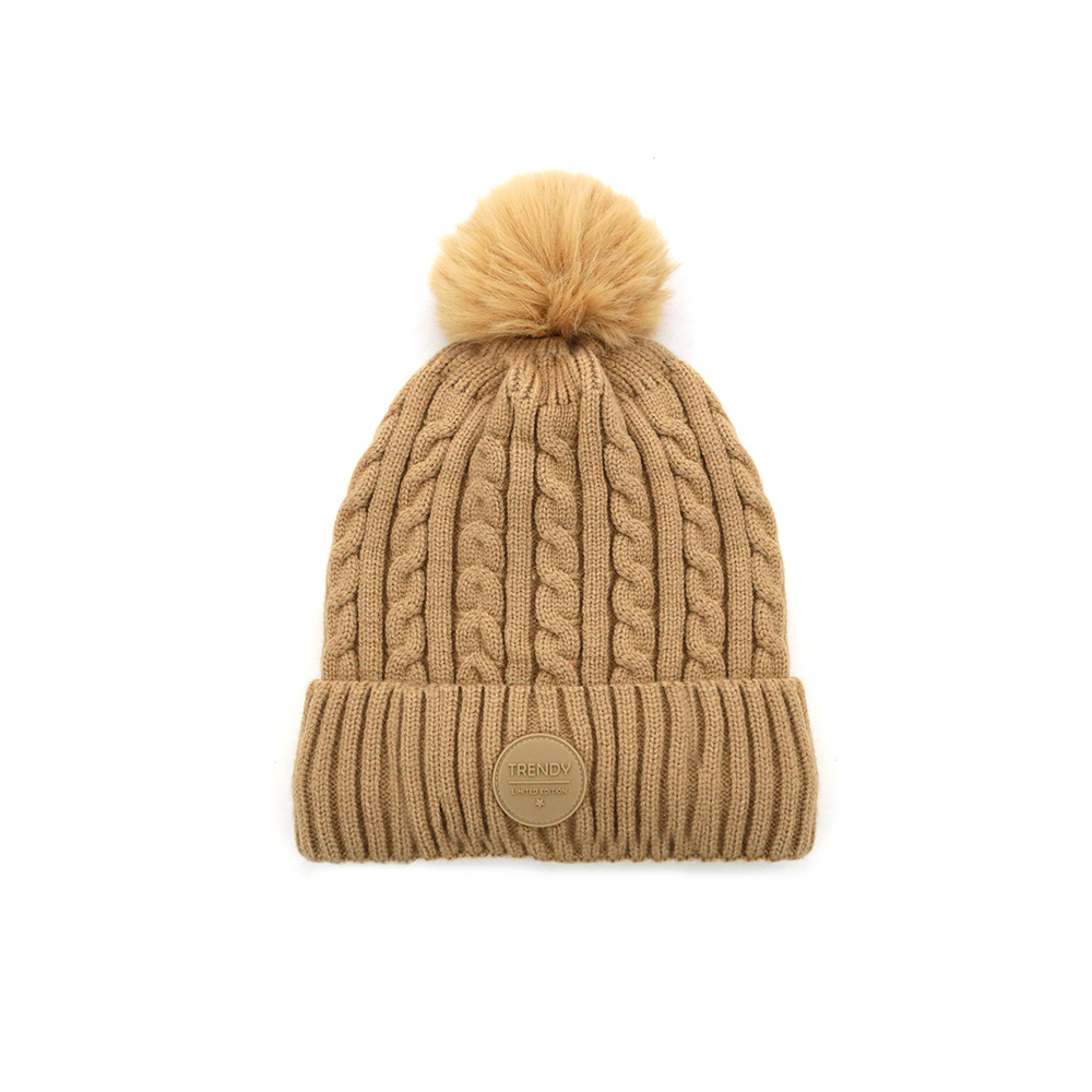 Gorro Trendy Beige-Blanco 13801