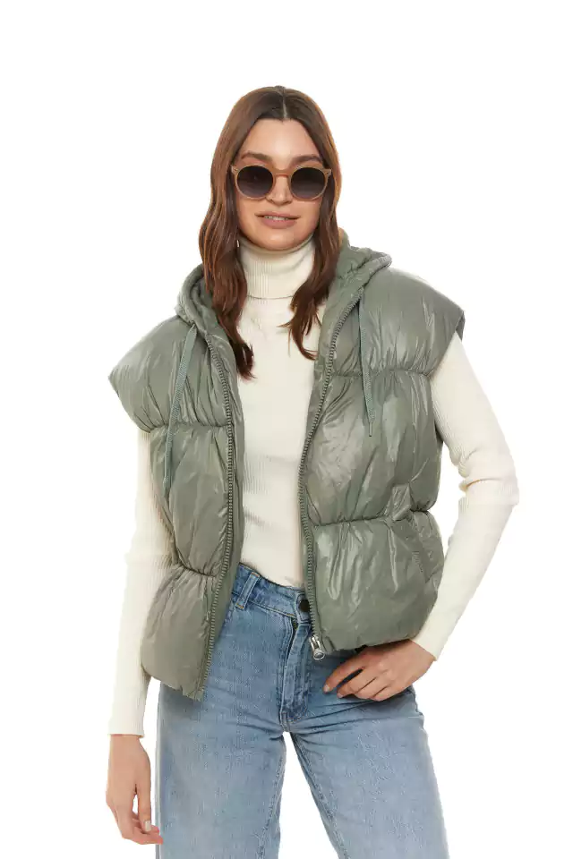 Chaleco Dama Inflado con Capucha Artículo 27219005