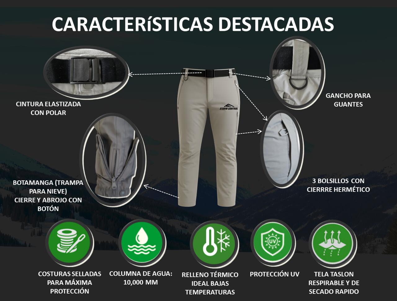 Pantalon Ski Hombre Gris preview